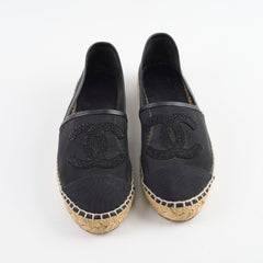 Chanel Espadrilles Mesh Black Size 37