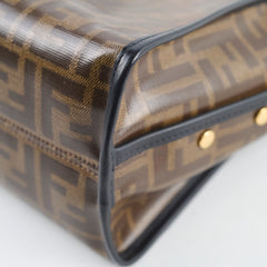 Fendi Mini Peekaboo Silver with Monogram Defender&Twilly