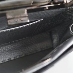 Fendi Mini Peekaboo Silver with Monogram Defender&Twilly