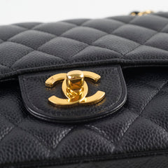 Chanel Vintage Caviar Memium/Large Classic Flap Black