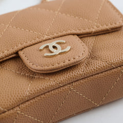 Chanel 23P Classic Clutch With Chain Belt Waist Bag Dark Beige - Microchipped (2023)