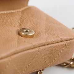 Chanel 23P Classic Clutch With Chain Belt Waist Bag Dark Beige - Microchipped (2023)