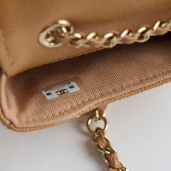 Chanel 23P Classic Clutch With Chain Belt Waist Bag Dark Beige - Microchipped (2023)