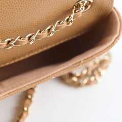 Chanel 23P Classic Clutch With Chain Belt Waist Bag Dark Beige - Microchipped (2023)