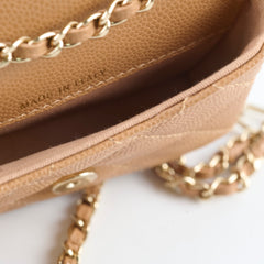 Chanel 23P Classic Clutch With Chain Belt Waist Bag Dark Beige - Microchipped (2023)