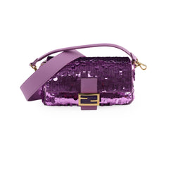 Fendi FF Baguette Purple Sequin Medium
