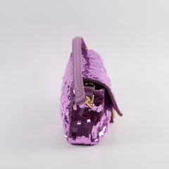 Fendi FF Baguette Purple Sequin Medium