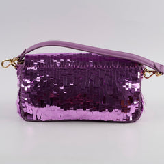 Fendi FF Baguette Purple Sequin Medium