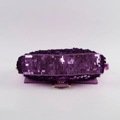 Fendi FF Baguette Purple Sequin Medium