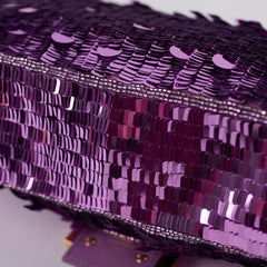 Fendi FF Baguette Purple Sequin Medium