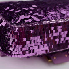 Fendi FF Baguette Purple Sequin Medium