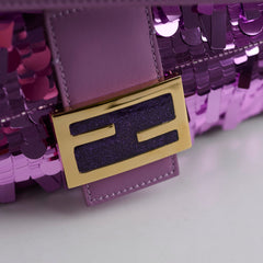 Fendi FF Baguette Purple Sequin Medium