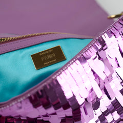 Fendi FF Baguette Purple Sequin Medium
