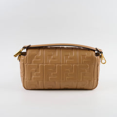 Fendi FF Baguette Tan Lambskin Leather Medium