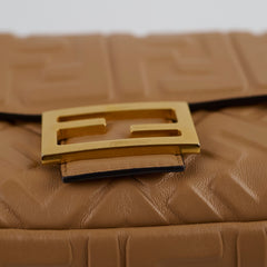 Fendi FF Baguette Tan Lambskin Leather Medium