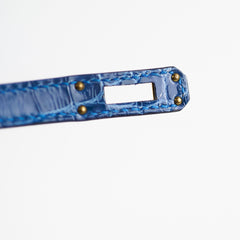 Hermes Kelly Pochette Shiny Alligator 7Q Mykonos C Stamp