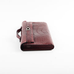 Hermes Kelly Cut Alligator F5 Bourgogne C Stamp