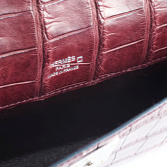 Hermes Kelly Cut Alligator F5 Bourgogne C Stamp
