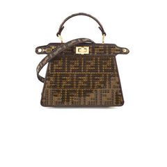 Fendi Mini Sequin Peekaboo Zucca Print