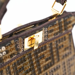 Fendi Mini Sequin Peekaboo Zucca Print