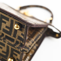 Fendi Mini Sequin Peekaboo Zucca Print