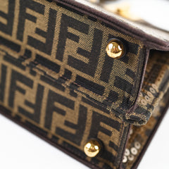 Fendi Mini Sequin Peekaboo Zucca Print