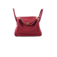 Hermes Lindy 30 Clemence Rouge Grenat X Stamp (2016)
