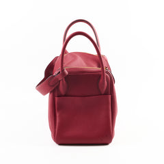 Hermes Lindy 30 Clemence Rouge Grenat X Stamp (2016)