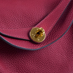 Hermes Lindy 30 Clemence Rouge Grenat X Stamp (2016)