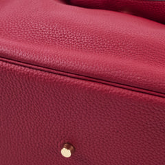 Hermes Lindy 30 Clemence Rouge Grenat X Stamp (2016)