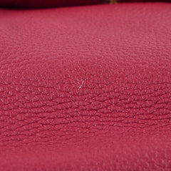 Hermes Lindy 30 Clemence Rouge Grenat X Stamp (2016)