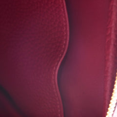 Hermes Lindy 30 Clemence Rouge Grenat X Stamp (2016)