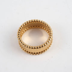 Van Cleef & Arpels Yellow Gold Perlee Signature Ring Size 55 2023