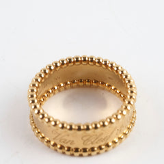 Van Cleef & Arpels Yellow Gold Perlee Signature Ring Size 55 2023
