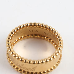 Van Cleef & Arpels Yellow Gold Perlee Signature Ring Size 55 2023