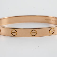 Cartier Love Bracelet Pink Gold Size 15