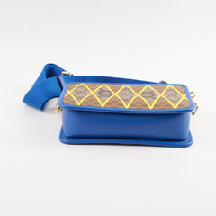 Gucci Rhombus Camera Crossbody Bag Blue