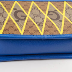 Gucci Rhombus Camera Crossbody Bag Blue