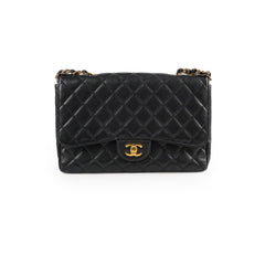 Chanel Jumbo Classic Single Flap Black Caviar Bag