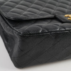 Chanel Jumbo Classic Single Flap Black Caviar Bag