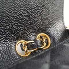 Chanel Jumbo Classic Single Flap Black Caviar Bag
