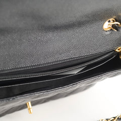 Chanel Jumbo Classic Single Flap Black Caviar Bag