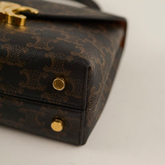 Celine Teen Triomphe Canvas Nino Bag Tan