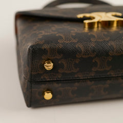 Celine Teen Triomphe Canvas Nino Bag Tan