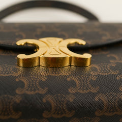 Celine Teen Triomphe Canvas Nino Bag Tan