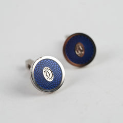 Cartier Double Sterling Silver C De Cufflinks