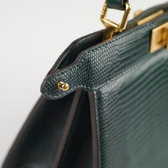 Fendi Petite Peekaboo Lizard Green