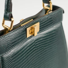 Fendi Petite Peekaboo Lizard Green