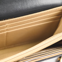 Chanel Pearl Wallet On Chain Black