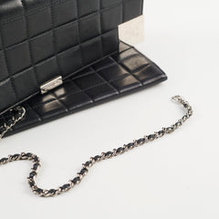 Chanel Chocolate Bar Wallet on Chain WOC Black Lambskin